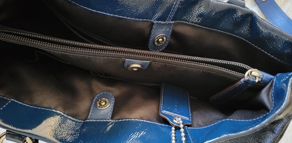 Indigo blue Coach bag w/Wallet - Picture 2 of 2